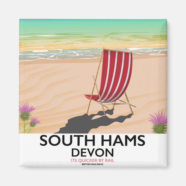 South Hams Devon beach poster Magnet (Front)