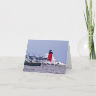 South Haven Lighthouse Mchigan Photo Note Card