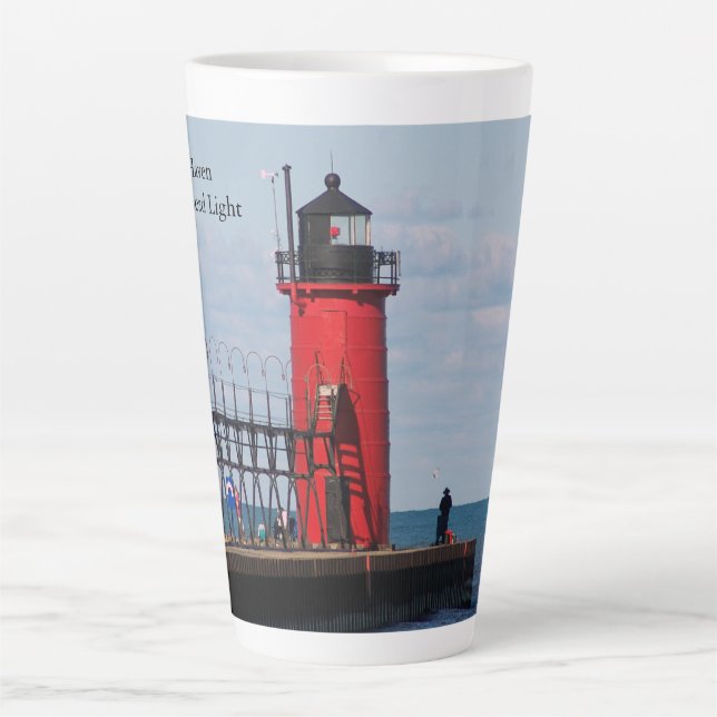 South Haven South Pierhead Light latte mug (Front)