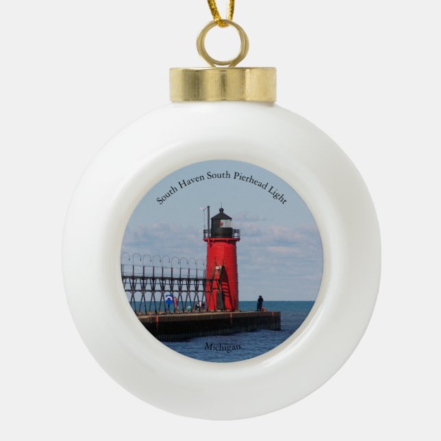 South Haven South Pierhead Light ornament (Front)