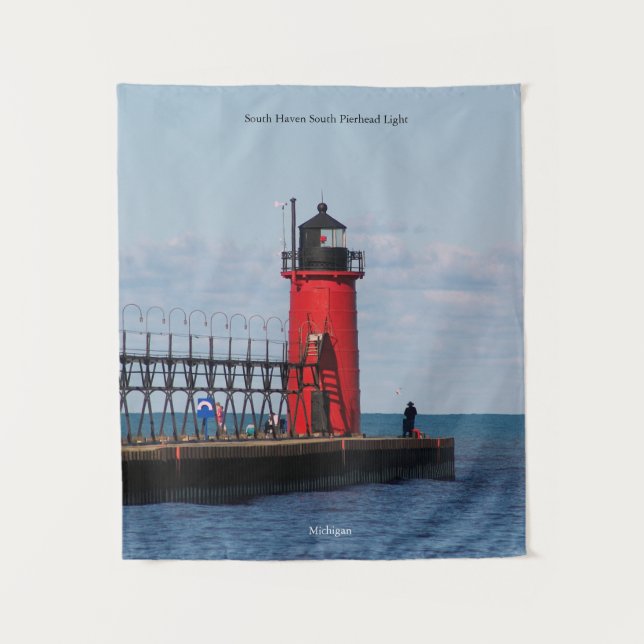 South Haven South Pierhead Light tapestry (Front)