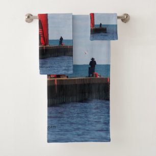 South Haven South Pierhead Light towel set