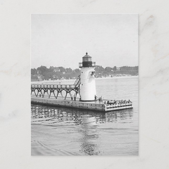 South Haven South Pierhead Lighthouse Postcard (Front)