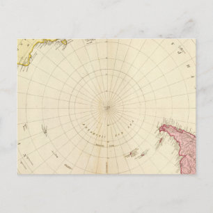 South Hemisphere map Postcard