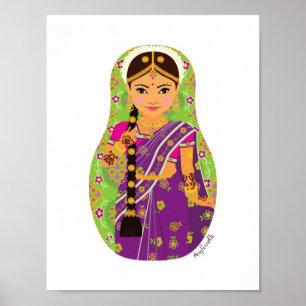 South Indian Bride Matryoshka Poster