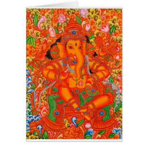 SOUTH INDIAN LORD GANESH TANJORE PAINTING