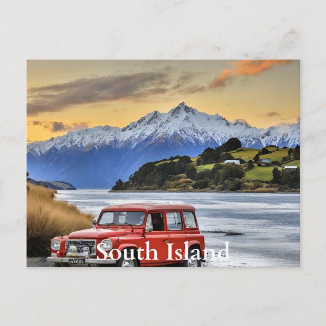 South Island NZ Postcard (Front)