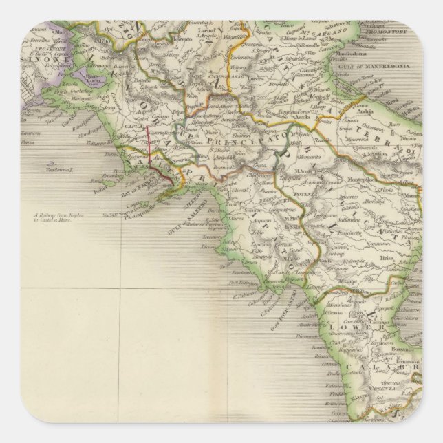 South Italy Square Sticker (Front)