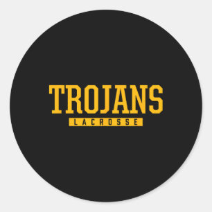 South Johnston Trojans Lacrosse Hs  Classic Round Sticker
