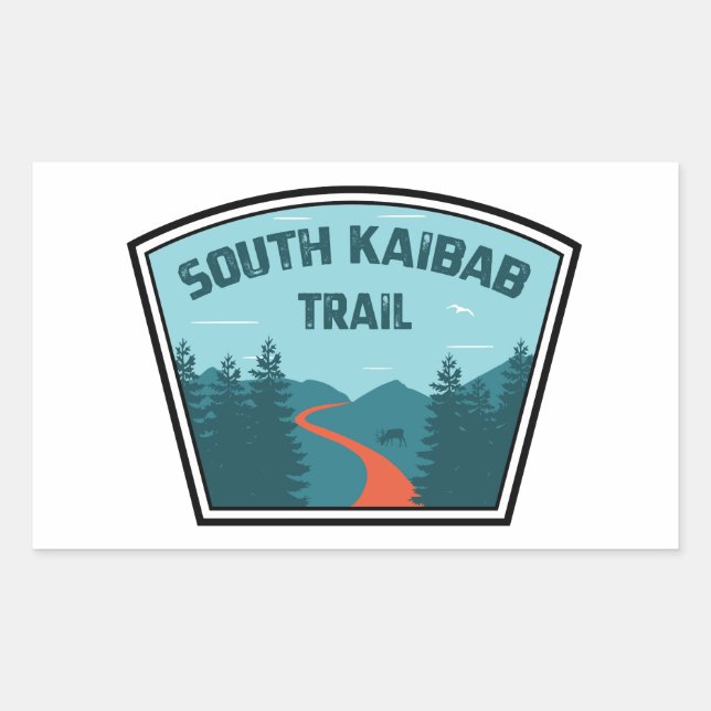 South Kaibab Trail Grand Canyon Arizona Rectangular Sticker (Front)