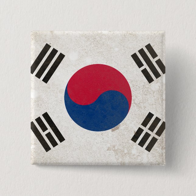 South Korea 15 Cm Square Badge (Front)
