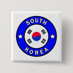 South Korea 15 Cm Square Badge