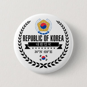 South Korea 6 Cm Round Badge