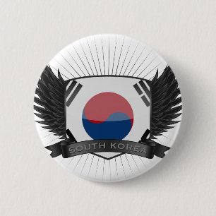 SOUTH KOREA 6 CM ROUND BADGE