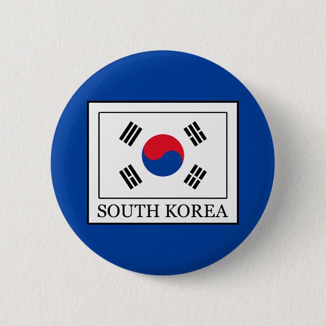 South Korea 6 Cm Round Badge (Front)