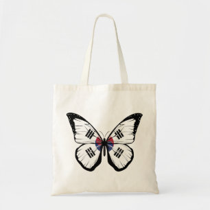 South Korea Butterfly Flag Tote Bag