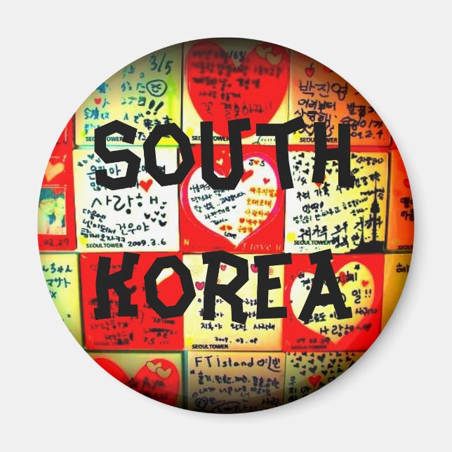 South Korea Circle Magnet (Front)