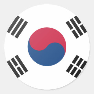 South Korea Classic Round Sticker