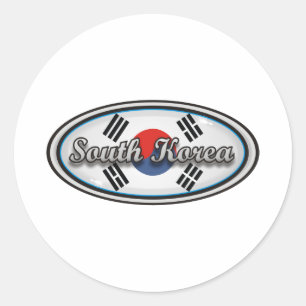 South Korea Classic Round Sticker