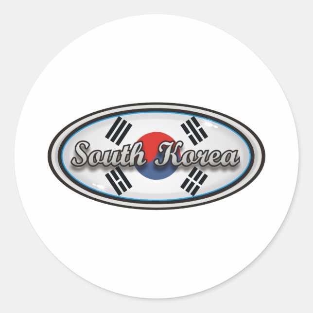 South Korea Classic Round Sticker (Front)