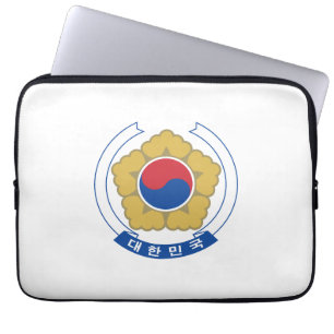 south korea country coat arms symbol emblem  laptop sleeve