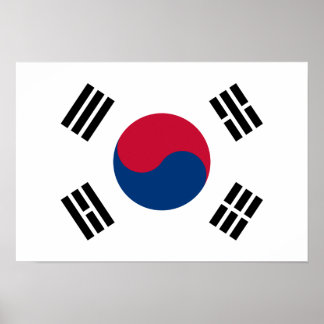 South Korea Country Flag Poster