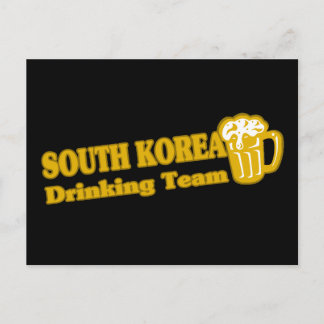 South Korea Drinking Team Postcard