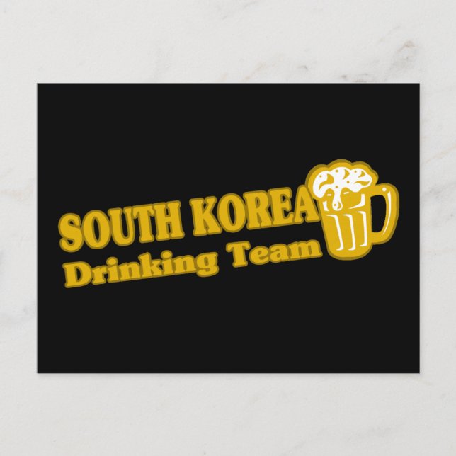 South Korea Drinking Team Postcard (Front)