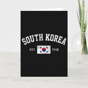 South Korea Est. 1948 South Korean Flag Independen Card
