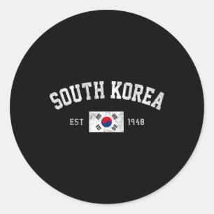 South Korea Est. 1948 South Korean Flag Independen Classic Round Sticker