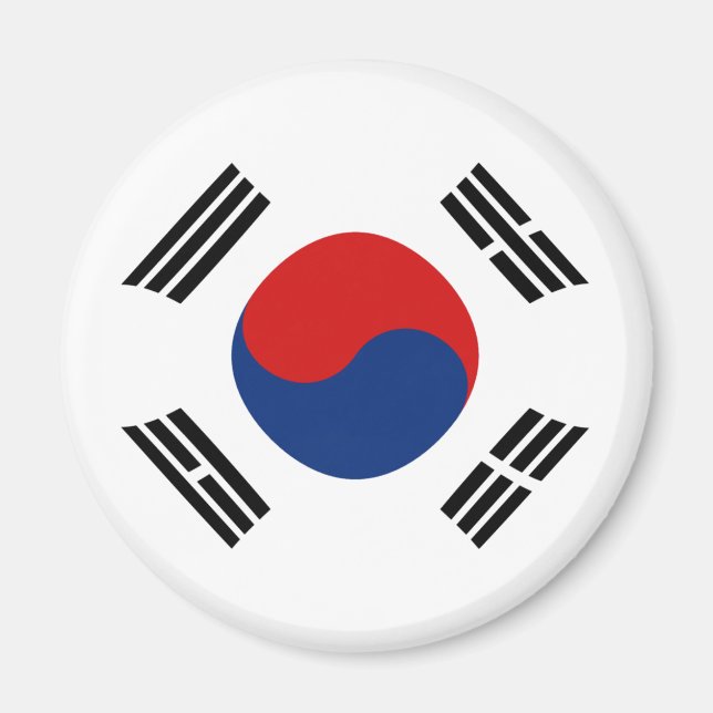 South Korea Fisheye Flag Magnet (Front)