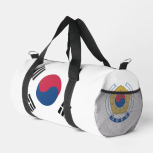 South Korea flag and Emblem Duffle Bag