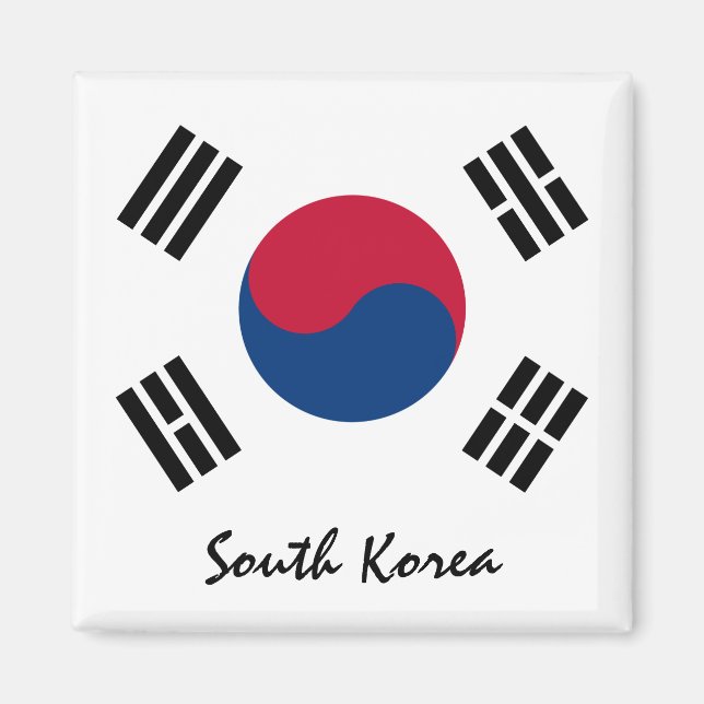 South Korea flag & Asia holiday/sports fans Magnet (Front)