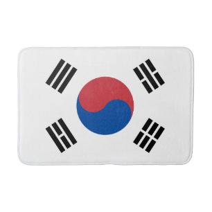 South Korea Flag Bath Mat