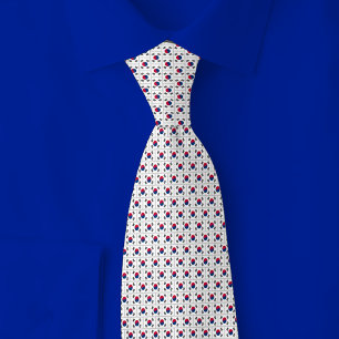 South Korea Flag Brick Pattern Tie