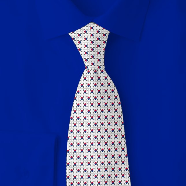 South Korea Flag Brick Pattern Tie (Creator Uploaded)
