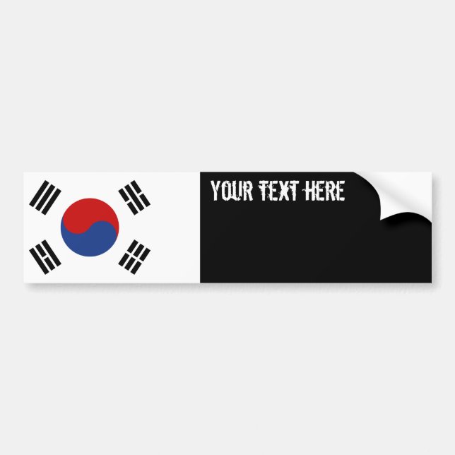 South Korea Flag Bumper Sticker (Front)