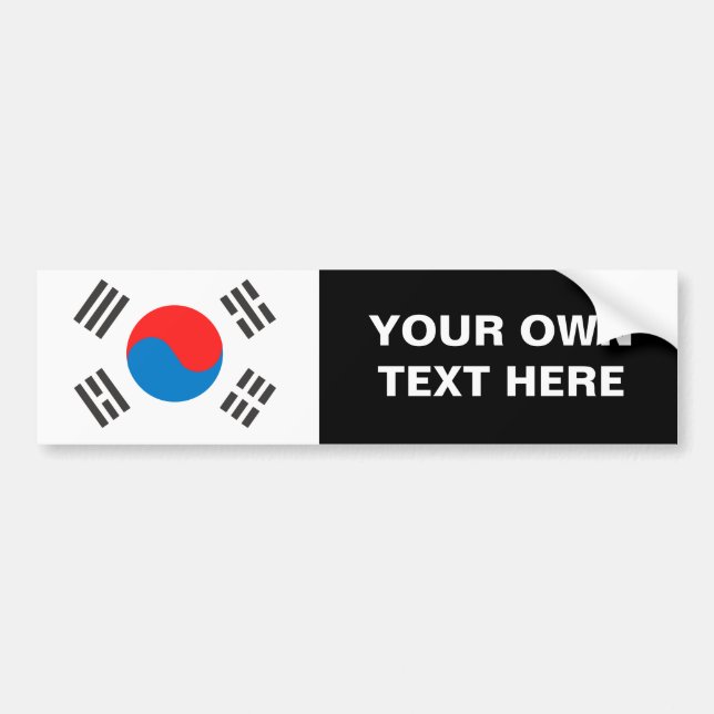 South Korea Flag Bumper Sticker (Front)