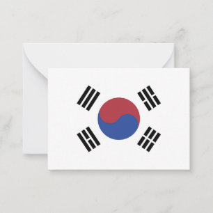 South Korea flag Card