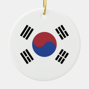 South Korea flag Ceramic Ornament