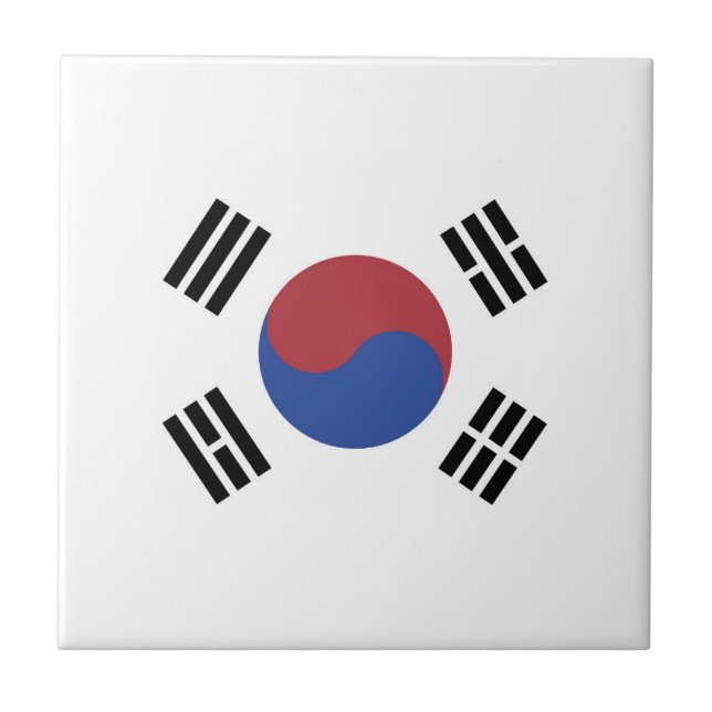 South Korea flag Ceramic Tile (Front)