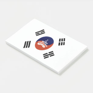 South Korea Flag Christmas: Merry Christmas Wishes Post-it Notes