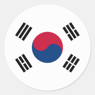 South Korea flag Classic Round Sticker