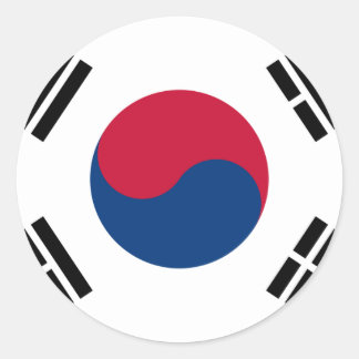 South Korea flag Classic Round Sticker