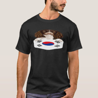 South Korea Flag English Springer Spaniel Dog In P T-Shirt