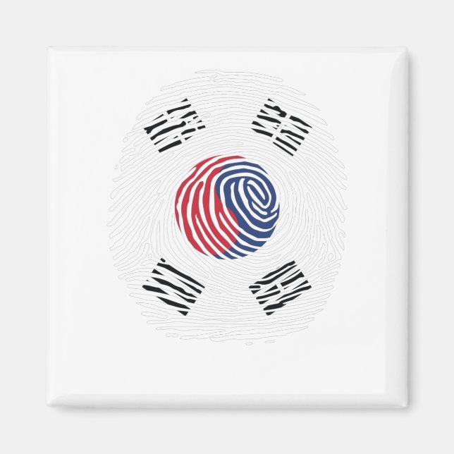 South korea flag fingerprint magnet (Front)
