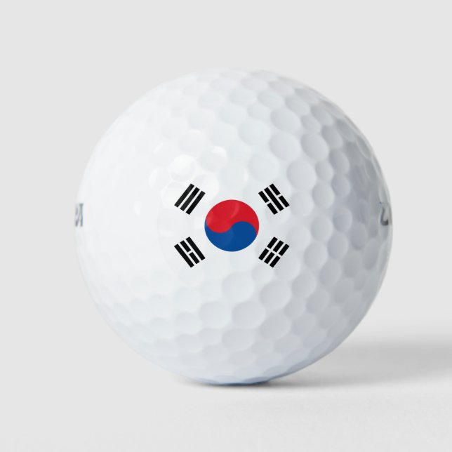 South Korea Flag Golf Balls (Front)