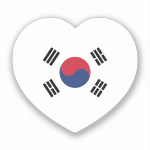 South Korea Flag Heart