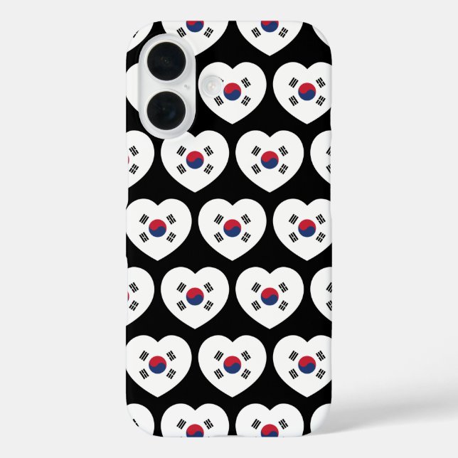 South Korea Flag Heart Case-Mate iPhone Case (Back)
