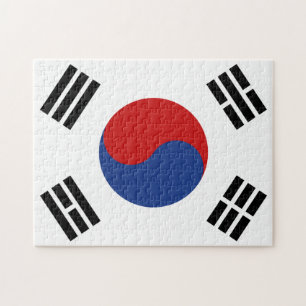 South Korea Flag Jigsaw Puzzle